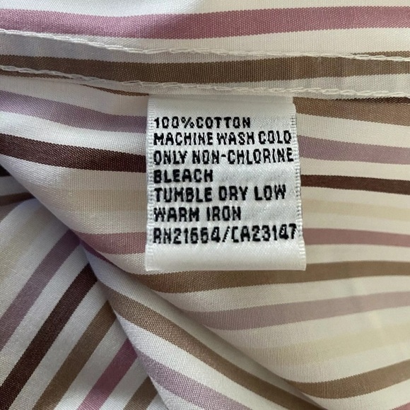Talbots‎ Wrinkle Resistant Striped Button Up Classic Dress Shirt Womens 6 (876) - Picture 4 of 4